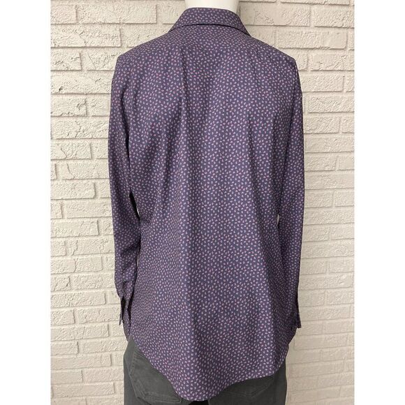 Mizzen + Main Leeward Blue Paisley Button Down Men Dress Shirt Size XL - Picture 3 of 9